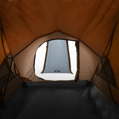 vidaXL Campingtelt 2 personer grå og oransje vanntett
