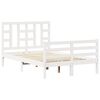 vidaXL Sengeramme med hodegavl hvit small double heltre