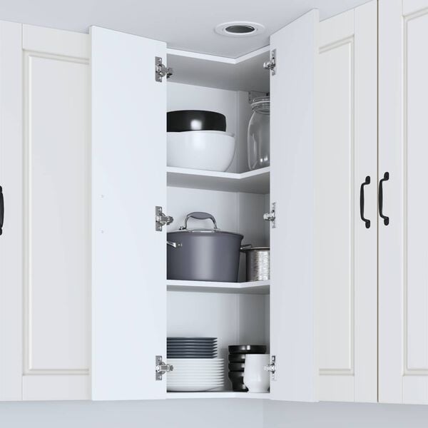 vidaXL Kj&oslash;kkenskap med hylle Hvit 57 x 57 x 100 cm Konstruert tre