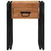 vidaXL Avlastningsbord Brun og svart 40 x 40 x 50 cm Solid akasietre