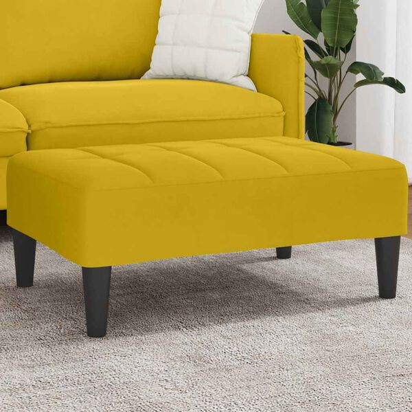 vidaXL Fotskammel gul 77x55x31 cm fl&oslash;yel