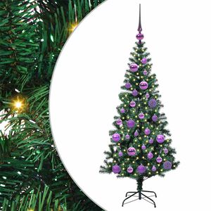 vidaXL Kunstig Forh&aring;ndsopplyst Juletre gr&oslash;nn 120 cm PVC og metall