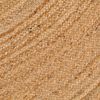 vidaXL Matte flettet jute 240 cm rund