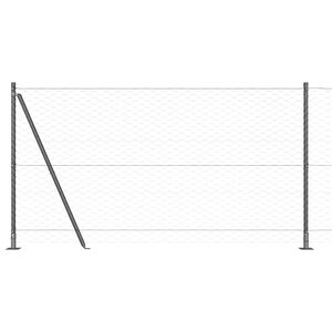 vidaXL Sekskantet gjerde med betongbase 10 x 1,2 m PVC-belagt st&aring;l Gr&aring;