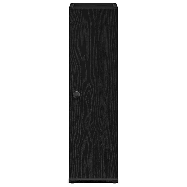 vidaXL Baderomsskap med rulleholder svart 20,5x22x72 cm