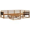 vidaXL Utend&oslash;rs sofa-sett 5 pcs Naturlig Solid akasietre