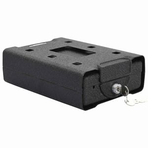 vidaXL Bil Safe med l&aring;s Svart 22 x 16 x 7 cm St&aring;l