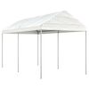 vidaXL Paviljong med tak hvit 4,46x2,28x2,69 m polyetylen