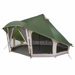 vidaXL Tipi telt med tak med lagring gr&oslash;nn 508 x 470 x 300 cm taft