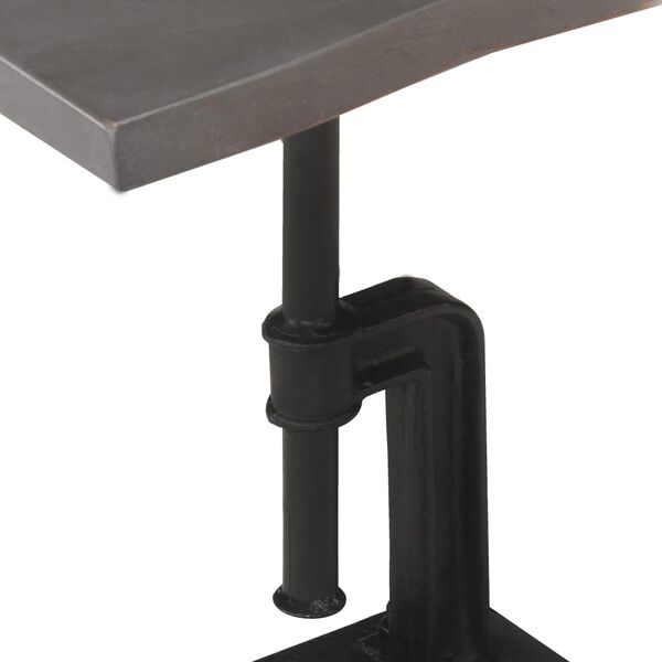 vidaXL Sidebord gr&aring; 45x35x48 cm heltre akasie og st&oslash;pejern