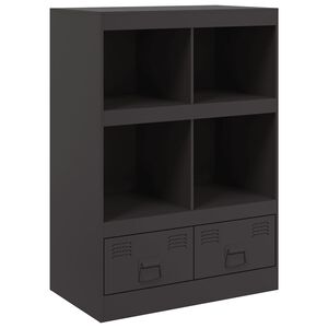 vidaXL Highboard svart 67x39x95 cm st&aring;l