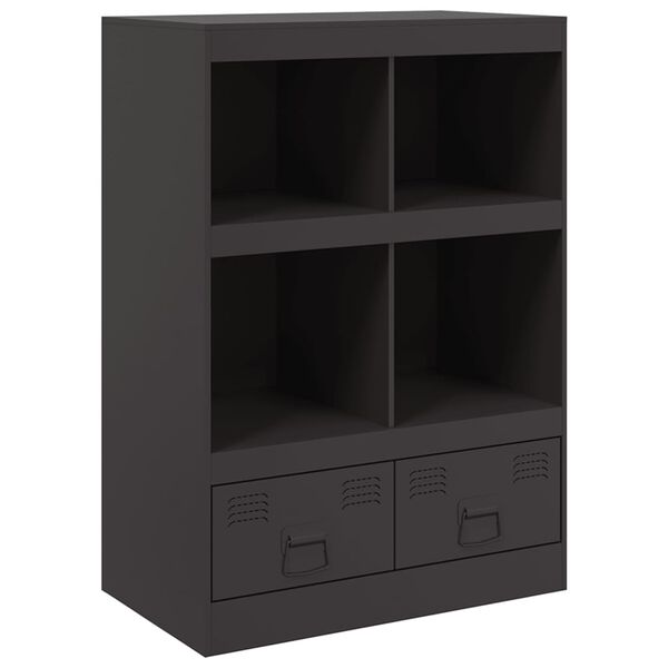vidaXL Highboard svart 67x39x95 cm stål