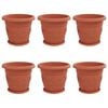 vidaXL Plantepotter 6 stk. Klinker R&oslash;d &Oslash; 34 x 28 cm Plast