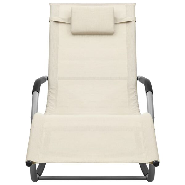 vidaXL Solseng textilene kremhvit og grå