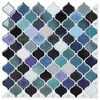 vidaXL Lanterne Flis 20 pcs Bl&aring;gr&oslash;nn 27 x 27 cm Polyuretan og PET