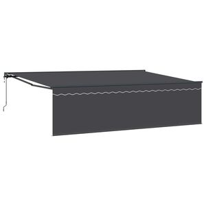 vidaXL Uttrekkbar markise Antrasitt 500 &times; 300 cm