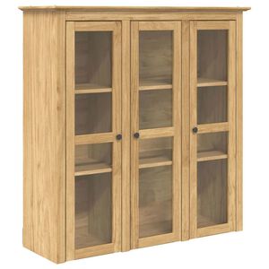 vidaXL Skap med Glassd&oslash;rer BODO Honning brun 115,5 x 38,5 x 117,7 cm