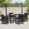 vidaXL Hage Spisegruppe 5 pcs Svart Poly rattan