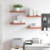 vidaXL Vegghylle Veggmontert 4 pcs R&oslash;d 50 x 23 x 4 cm Konstruert tre