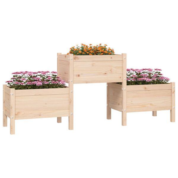 vidaXL Plantekasse 178,5x44x75 cm heltre furu