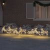 vidaXL LED Reinsdyr med 40 LED 7 pcs Gull PET