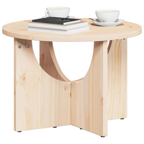 vidaXL Kaffebord Naturlig 50 x 50 x 35 cm Heltre furu