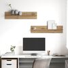 vidaXL Vegghylle 2 pcs Artisan Eik 80 x 11,5 x 18 cm Konstruert tre