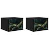 vidaXL Vegghengt nattbord WIJHE 2 stk. Svart eik 36 x 33 x 25 cm