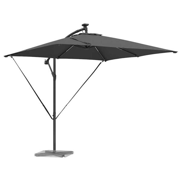 vidaXL Kantilever bananparasol Antrasitt 249 x 249 x 250 cm