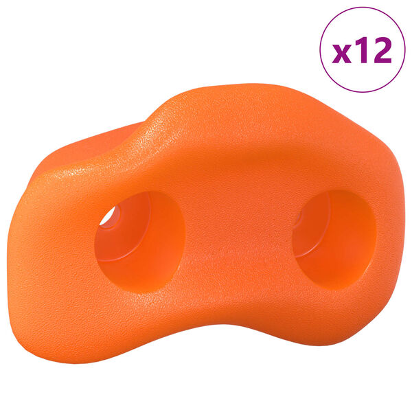 vidaXL Klatrekloss 12 pcs Oransje 100 x 67 x 43 mm PP