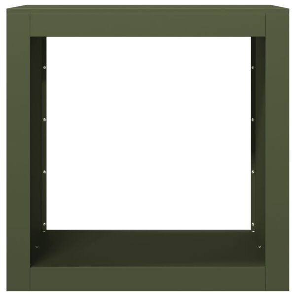 vidaXL Vedstativ gr&oslash;nn 60x40x60 cm st&aring;l