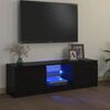 vidaXL TV-benk med LED-lys svart 120x30x36 cm
