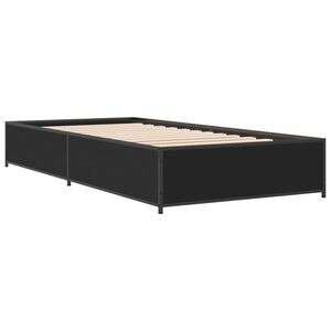 vidaXL Sengeramme svart 90x190 cm konstruert tre og metall