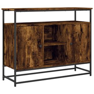 vidaXL Skjenk r&oslash;kt eik 100x35x80 cm konstruert tre