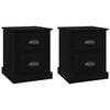 vidaXL Nattbord 2 stk svart 39x39x47,5 cm konstruert tre