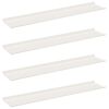 vidaXL Flytende hylle 4 stk. Hvit 100 x 18 x 2,5 cm St&aring;l