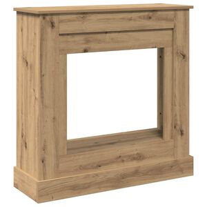 vidaXL Peisramme artisan eik 90x30x90 cm konstruert tre
