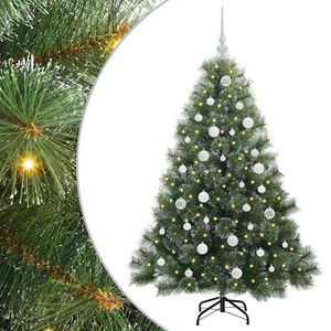 vidaXL Kunstig juletre med 150 LED med stativ gr&oslash;nn 150 cm PE og PVC