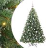 vidaXL Kunstig juletre med 300 LED med stativ gr&oslash;nn 180 cm PE og PVC