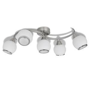 240987 Taklampe med glasskuler p&aring; vinkelspor