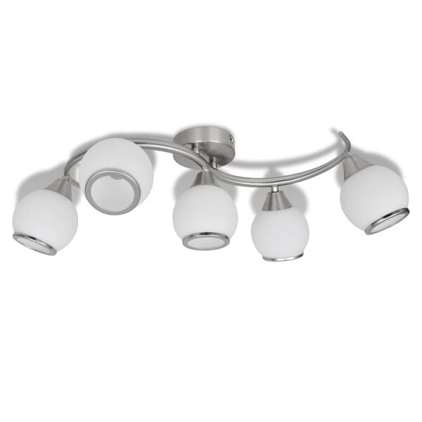 240987 Taklampe med glasskuler p&aring; vinkelspor