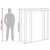 vidaXL Garderobeskap med rom og stenger 45x150x176 cm brun stoff