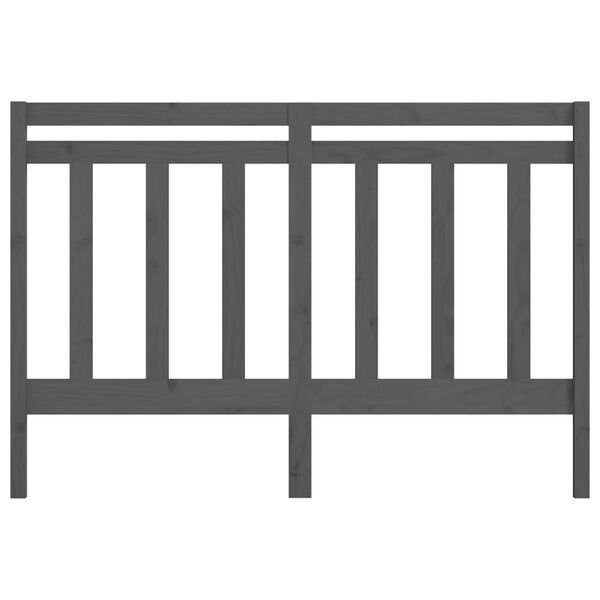 vidaXL Sengegavl gr&aring; 146x4x100 cm heltre furu