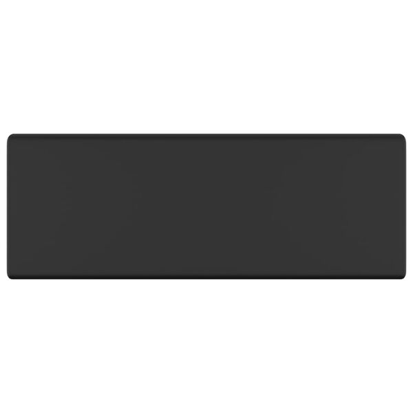 vidaXL Luksuriøs servant overløp firkantet matt svart 41x41cm keramisk