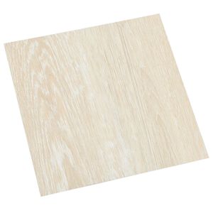 vidaXL Gulvplanker Hvit og Beige 5,11 m&sup2; 55 stk. PVC