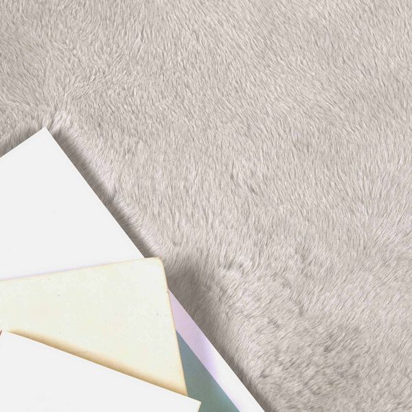 vidaXL Kunstpels Kanin Teppe Olite Beige 80 x 120 cm Polyester