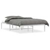 vidaXL Sengeramme i metall hvit 120x190 cm