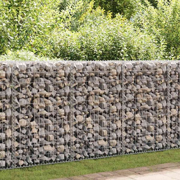 vidaXL Gabion med topp- og bunndekke galvanisert stål 50x20x100 cm