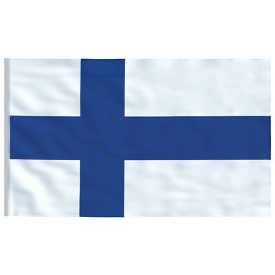 vidaXL Finsk flagg og stang aluminium 6 m