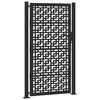 vidaXL Hageport svart 100x175 cm st&aring;lkorsdesign